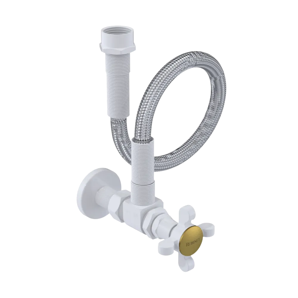 Rubinet Exposed Supply Kit (classic) White