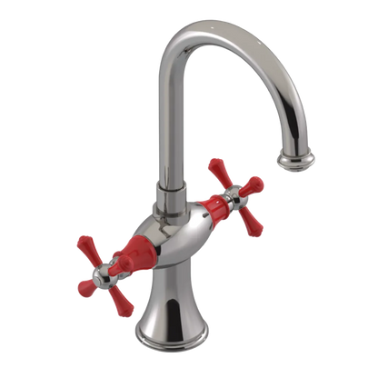 Rubinet Single Hole Dual Handle Lav. Set. (less drain) Polished Nickel