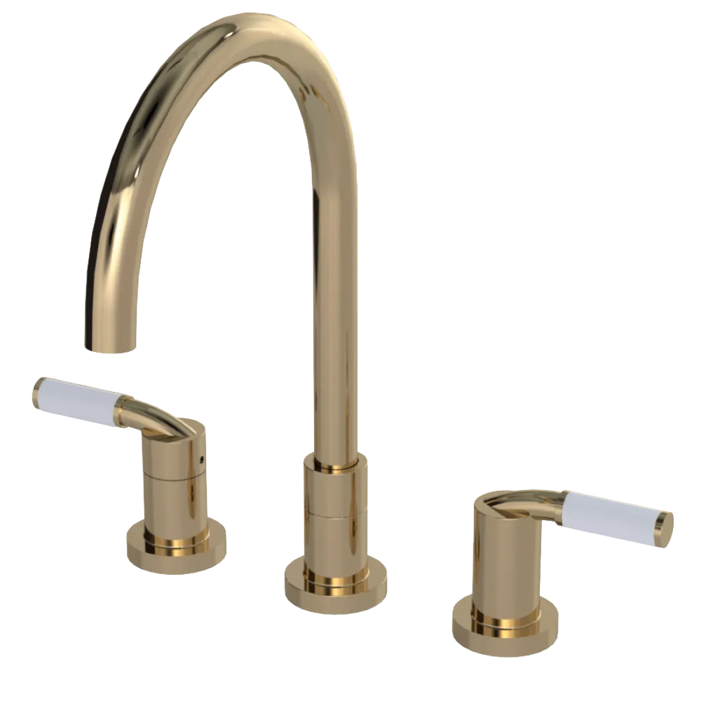 Rubinet Widespread Kitchen Set Gold