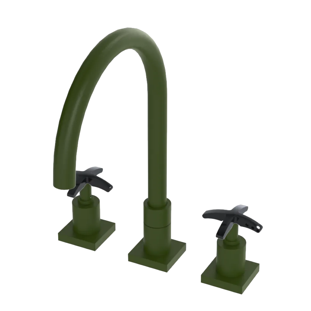Rubinet Widespread Kitchen Set Green Envy