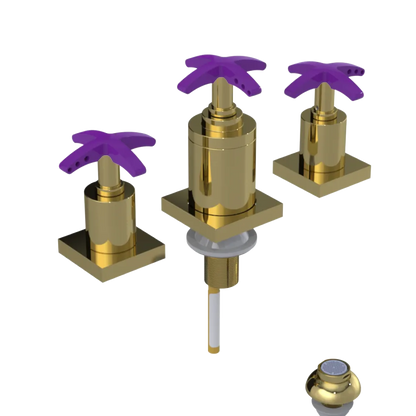 Rubinet Bidet Fitting with Spray, Diverter, and Vacuum Breaker (less drain) Bright Brass