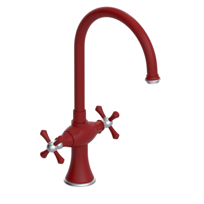 Rubinet Two Handle Single Hole Kitchen Set Maroon