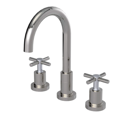 Rubinet Widespread Kitchen Set with LaSalle Spout Polished Nickel