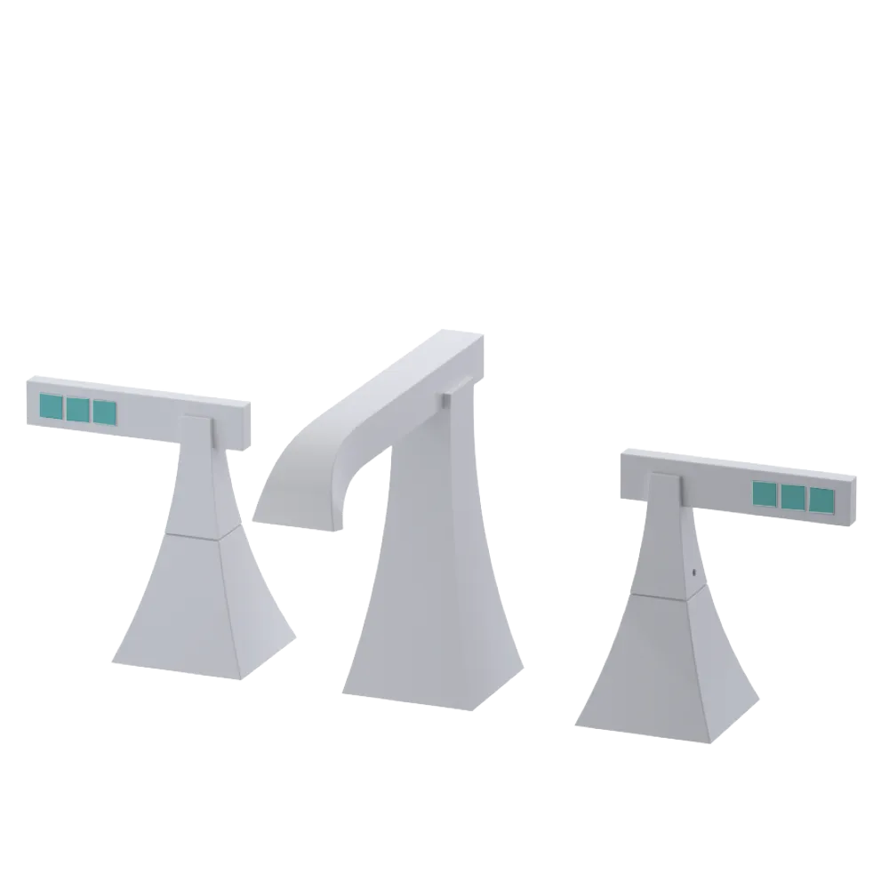 Rubinet Widespread Lav. Set. (less drain) White