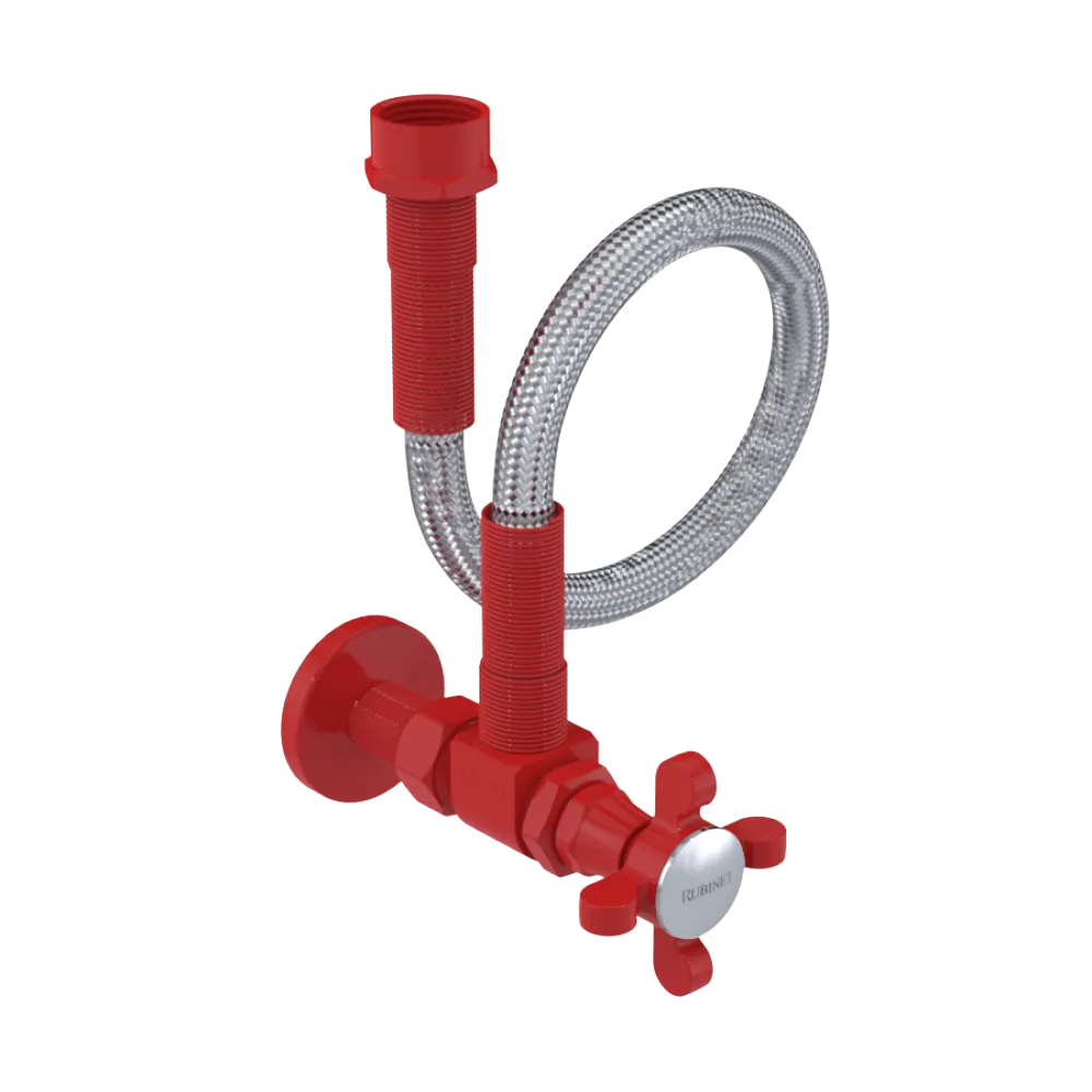 Rubinet Exposed Supply Kit (classic) x2 Red