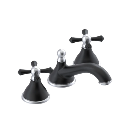 Rubinet Widespread Lav. Set. (less drain) Matt Black