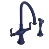 Rubinet Two Handle Single Hole Kitchen Set with Hand Spray Midnight Blue
