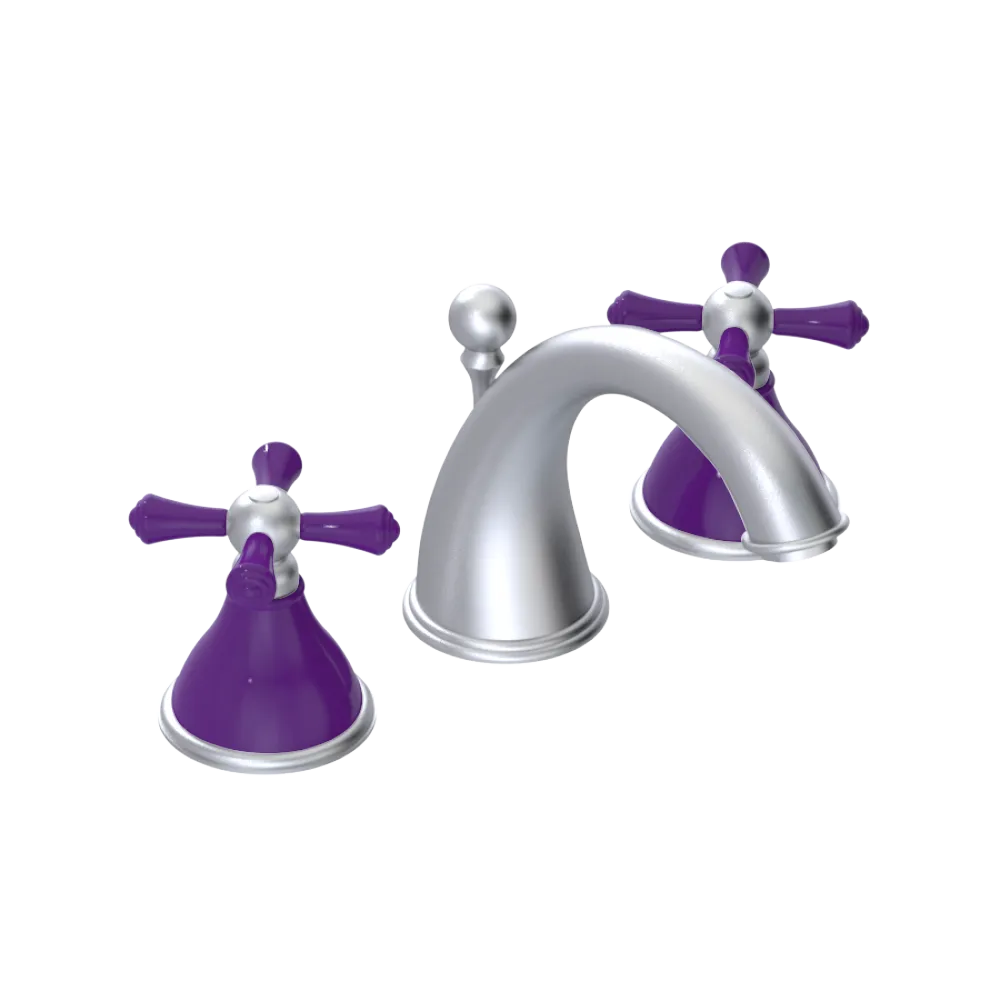 Rubinet Widespread Lav. Set. (less drain) Satin Chrome