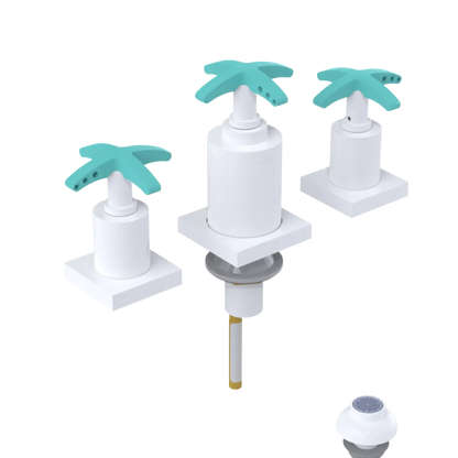 Rubinet Bidet Fitting with Spray, Diverter, and Vacuum Breaker (less drain) White