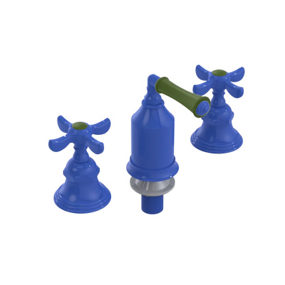 Rubinet Bidet Fitting with Spray, Diverter, and Vacum Breaker (Less Drain) Blu Jean