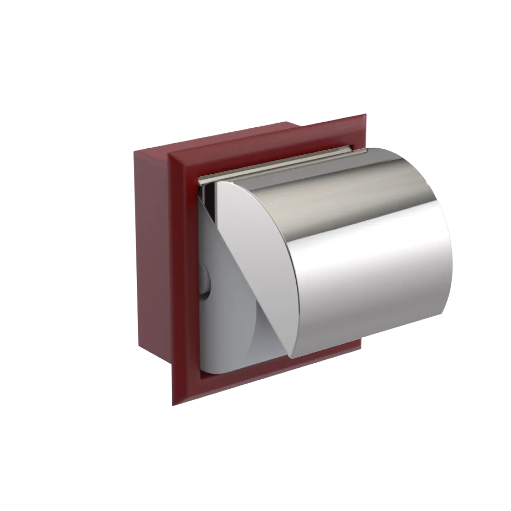 Rubinet RECESSED TOILET PAPER HOLDER Maroon