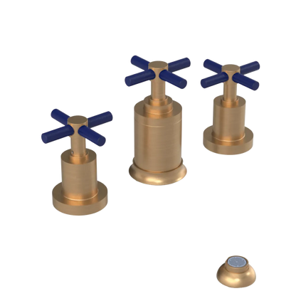 Rubinet Bidet Fitting with Spray, Diverter, and Vacuum Breaker (less drain) Satin Gold