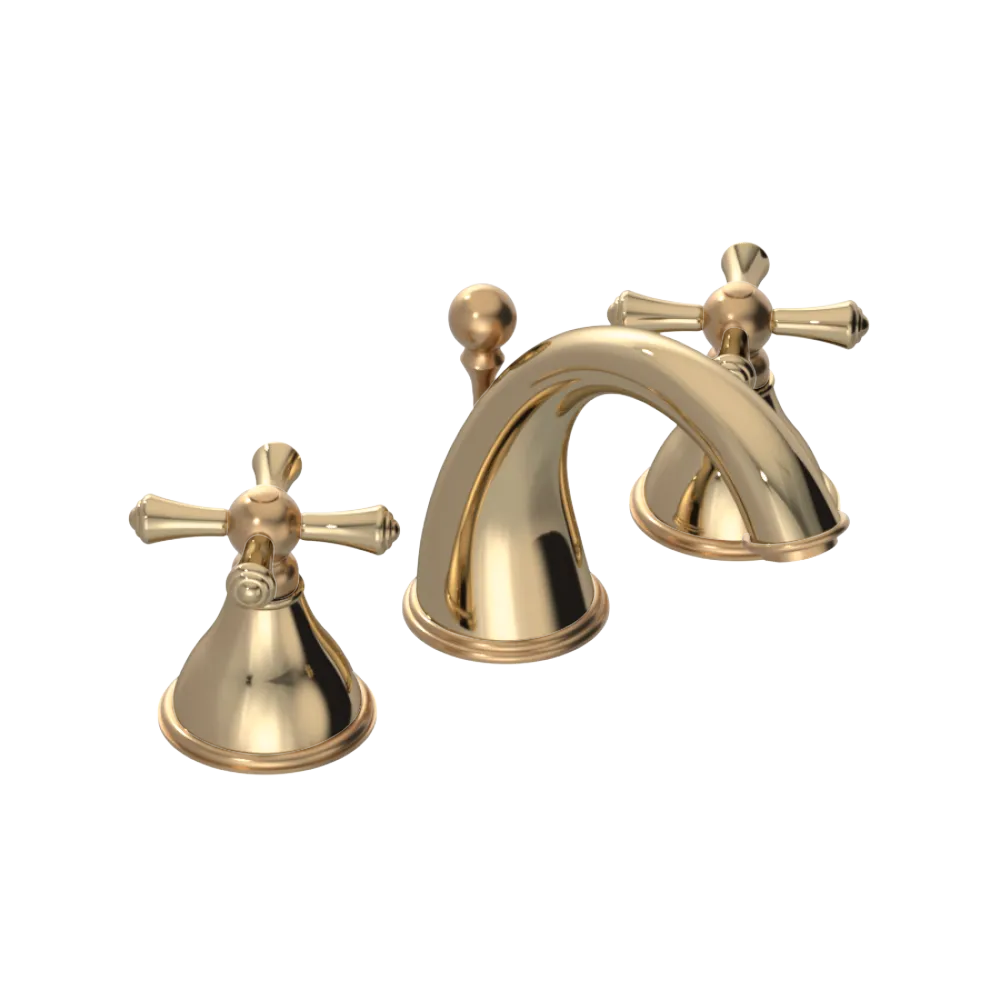 Rubinet Widespread Lav. Set. (less drain) Gold