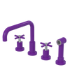 Rubinet Widespread Kitchen Set with Hand Spray Purple Haze