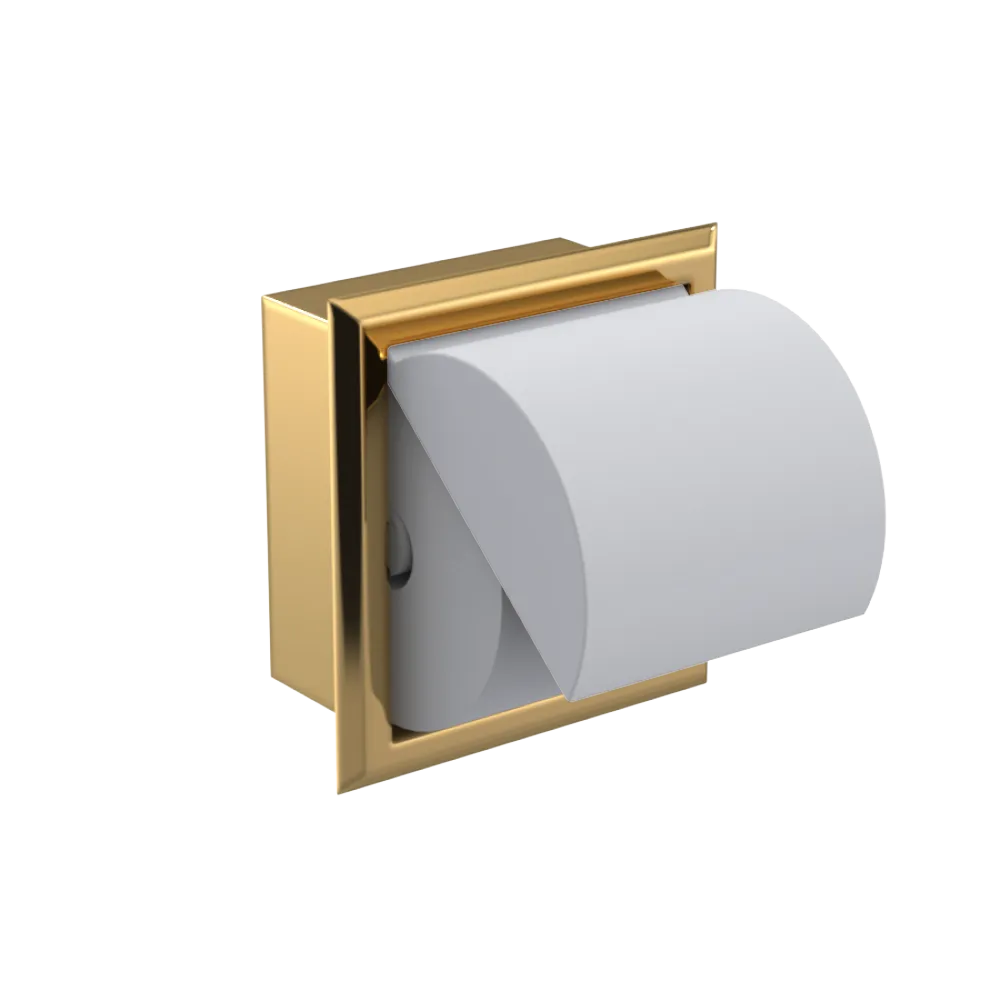 Rubinet RECESSED TOILET PAPER HOLDER Gold