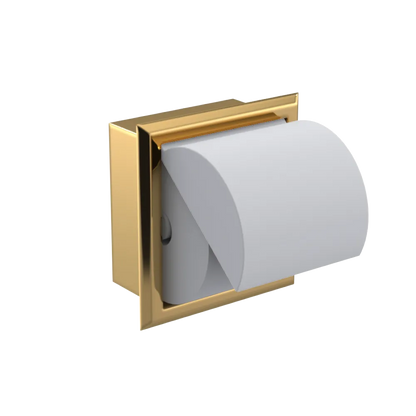 Rubinet RECESSED TOILET PAPER HOLDER Gold