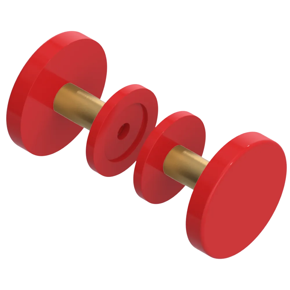 Rubinet Shower Door Knob (set) Red
