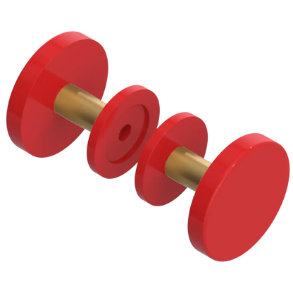 Rubinet Shower Door Knob (set) Red