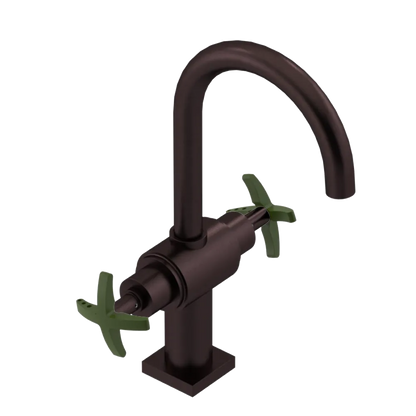 Rubinet Single Hole Dual Handle Lav. Set. (less drain) Oil Rubbed Bronze