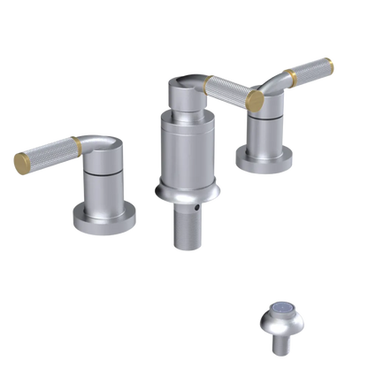 Rubinet Bidet Fitting with Spray, Diverter, and Vacum Breaker (Less Drain) Satin Chrome