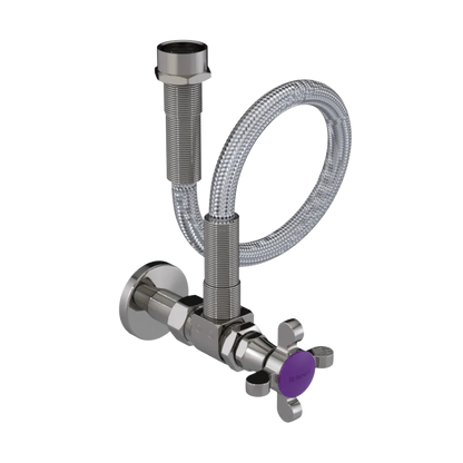 Rubinet Exposed Supply Kit (classic) x2 Polished Nickel