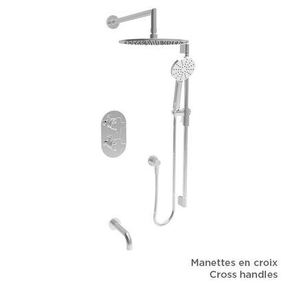 Baril Complete thermostatic pressure balanced shower kit without handle