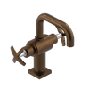 Rubinet Single Hole Dual Handle Lav. Set. with Genesis spout (less drain) Tuscan Brass