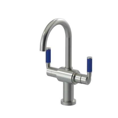 Rubinet Single Hole Dual Handle Lav. Set. (less drain) Satin Nickel