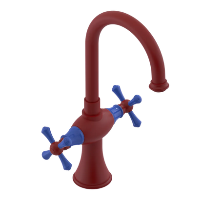 Rubinet Single Hole Dual Handle Lav. Set. (less drain) Maroon