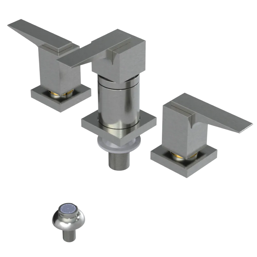 Rubinet Bidet Fitting with Spray, Diverter, and Vacuum Breaker (less drain) Satin Nickel