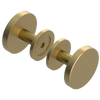 Rubinet Shower Door Knob (set) Satin Brass