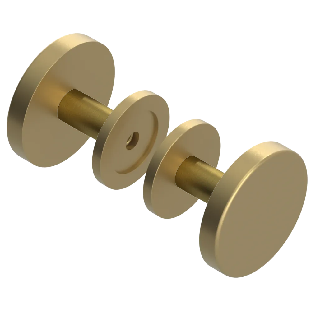 Rubinet Shower Door Knob (set) Satin Brass
