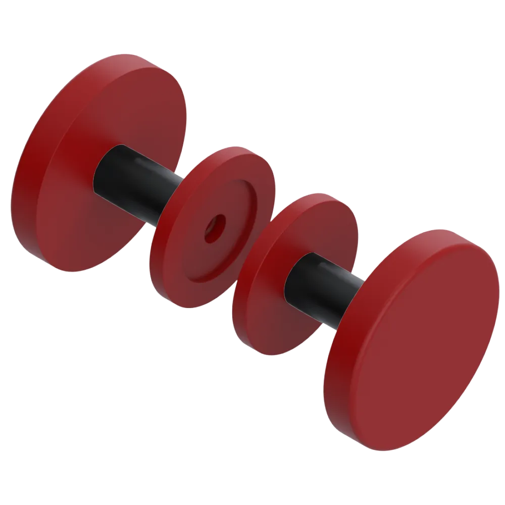 Rubinet Shower Door Knob (set) Maroon