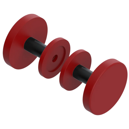 Rubinet Shower Door Knob (set) Maroon