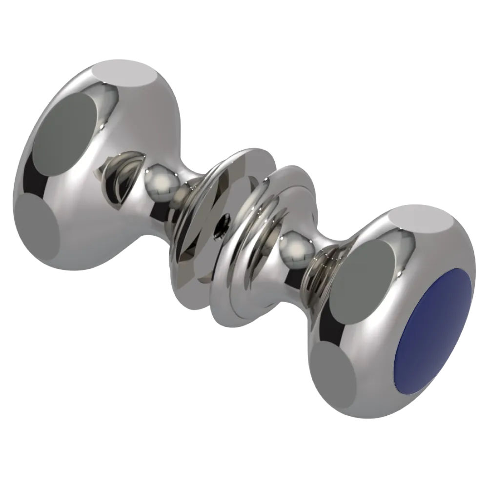 Rubinet Shower Door Knob (set) Polished Nickel