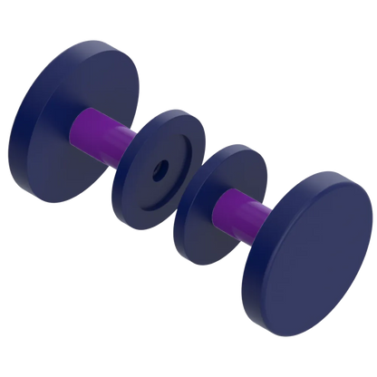 Rubinet Shower Door Knob (set) Midnight Blue