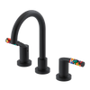 Rubinet Widespread Lav set (less drain) Matt Black