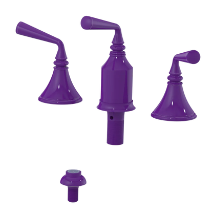 Rubinet Bidet Fitting with Spray, Diverter, and Vacum Breaker (Less Drain) Purple Haze