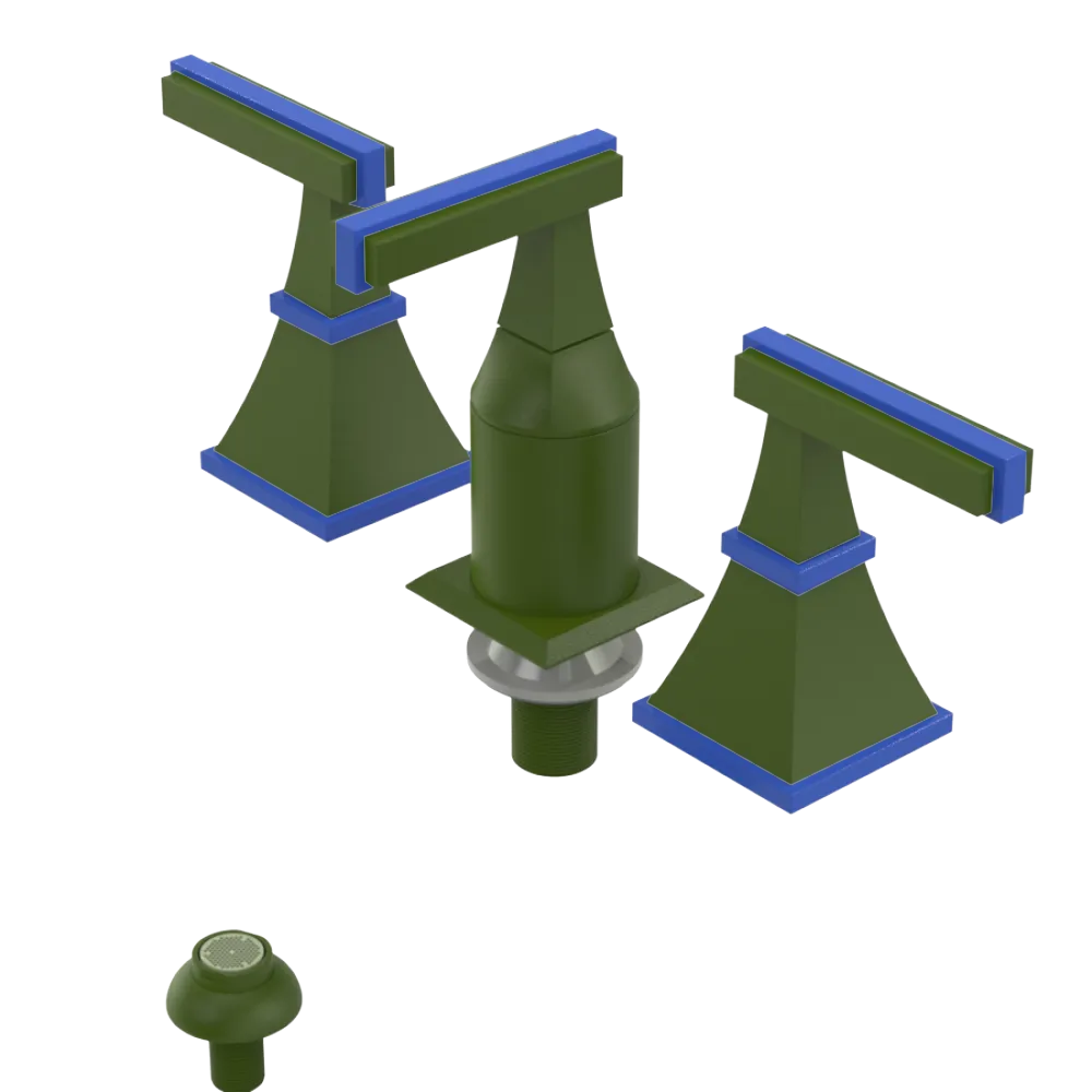 Rubinet Bidet Fitting with Spray, Diverter, and Vacum Breaker (Less Drain) Green Envy