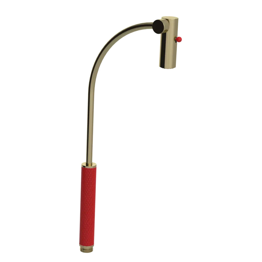 Rubinet Hand Held Shower Bidet Only Natural Brass