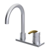 Rubinet 4" Centre Single Control Lav. Set. (less drain) Satin Chrome