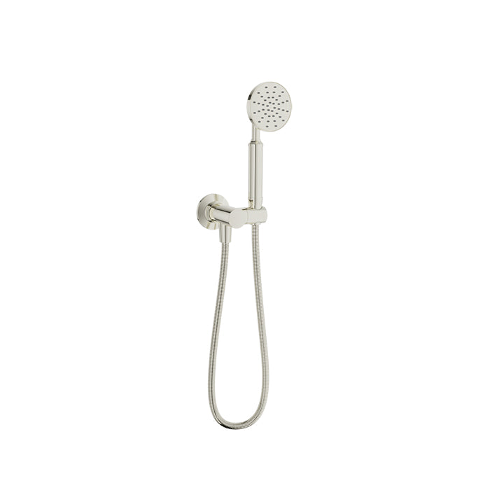 Baril 1-spray anti-limestone hand shower on wall-mounted supply elbow