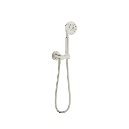 Baril 1-spray anti-limestone hand shower on wall-mounted supply elbow