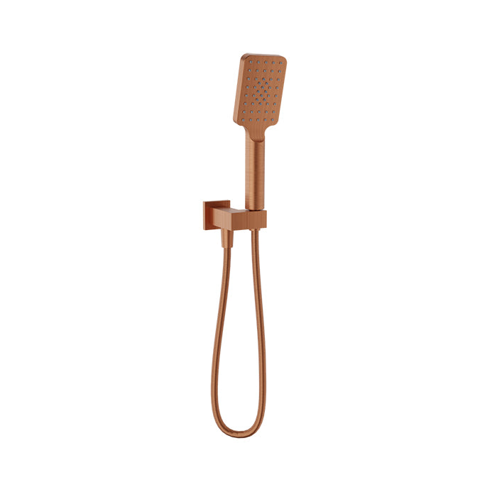 Baril 3-spray anti-limestone hand shower on wall-mounted supply elbow