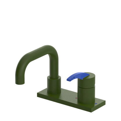 Rubinet 4" Centre Single Control Lav. Set. with Genesis spout (less drain) Green Envy