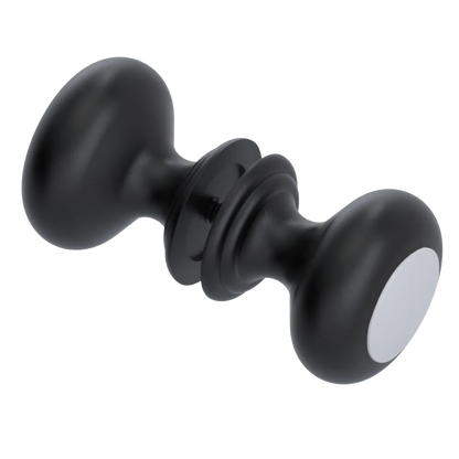 Rubinet Shower Door Knob (set) Matt Black
