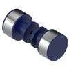 Rubinet Shower Door Knob (set) Midnight Blue