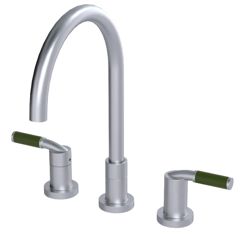 Rubinet Widespread Kitchen Set Satin Chrome