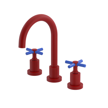 Rubinet Widespread Lav. Set. (less drain) Maroon