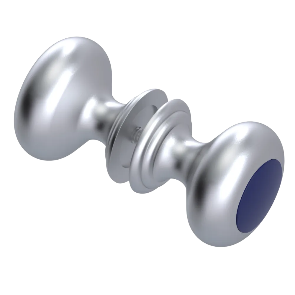 Rubinet Shower Door Knob (set) Satin Chrome